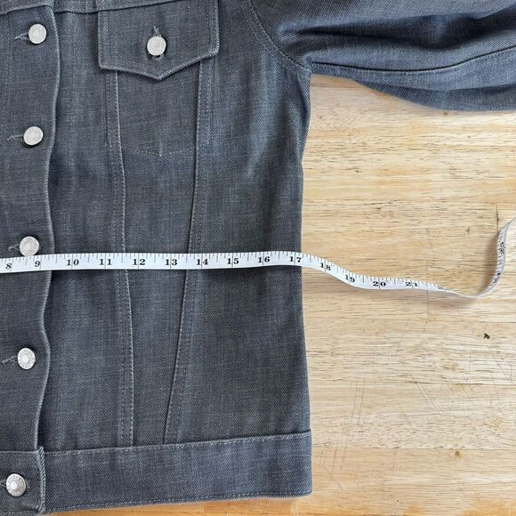 Helmut Lang Black Classic Raw Denim Jacket 1999 100% Cotton Y2k Italy 38 USA 2 - Picture 11 of 14